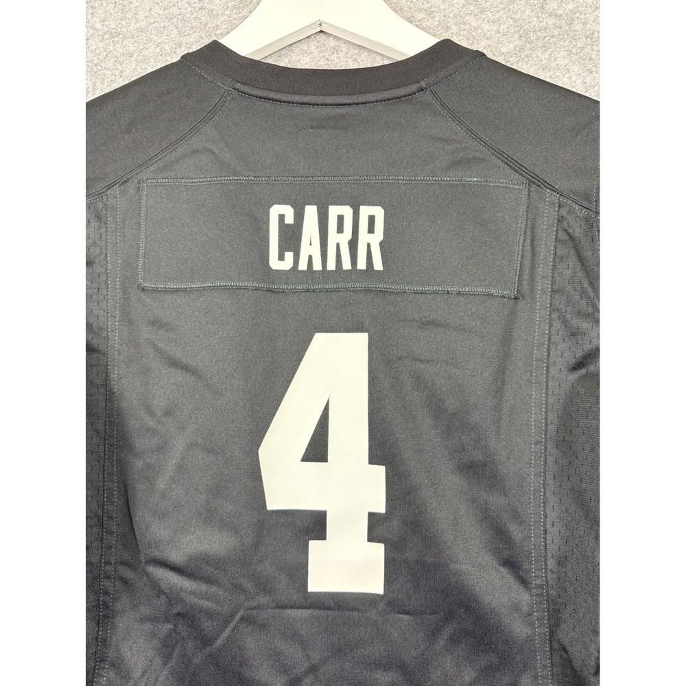 Nike NFL Oakland Raiders Derek Carr 4 Jersey Black Mens Medium Las Vegas - Picture 10 of 14